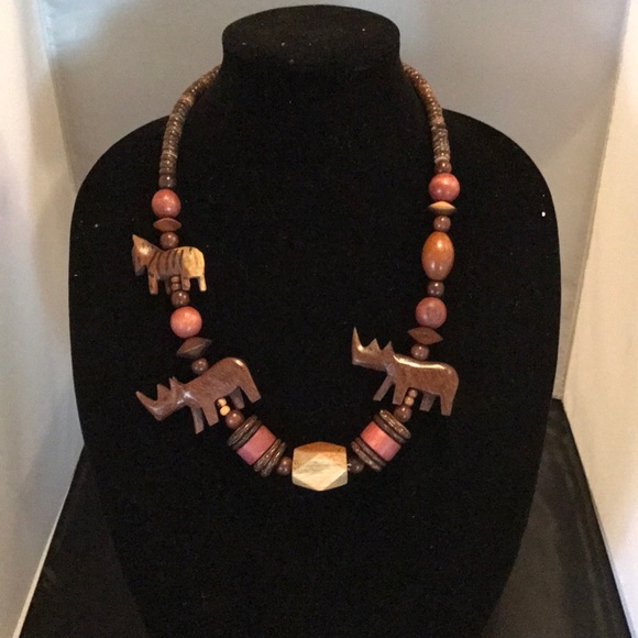 Wooden necklace/unisex - Picture 3 of 3